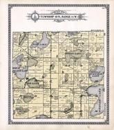 Township 40 N., Range 14 W., Birch Island Lake, Oak Lake, Fish, Nicaboyne, Lily, Rooney, McKenzie, Doby Lake, Burnett County 1915